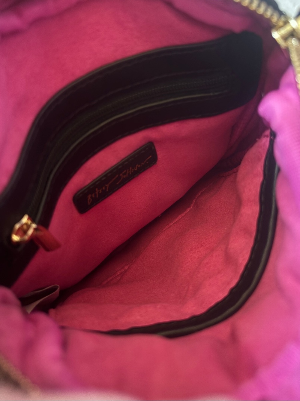 Betsey Johnson Leopard Floral Quilted Crossbody Bag Heart Logo - Picture 4 of 9